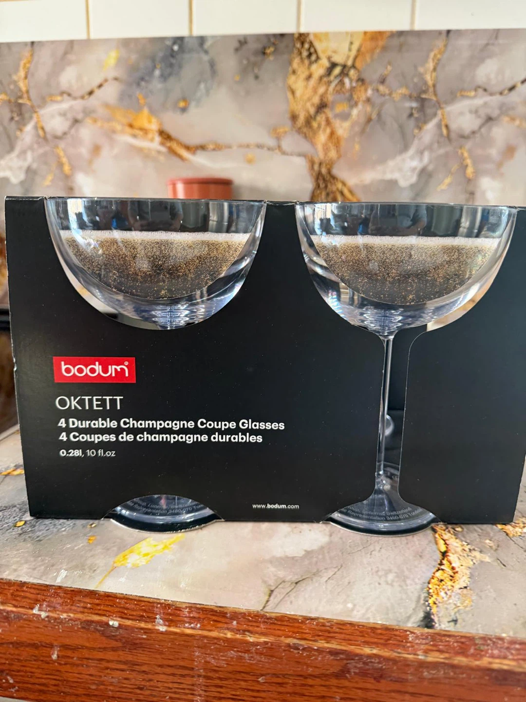 Bodum Oktett Coupe Champagne Glasses - Set of 4