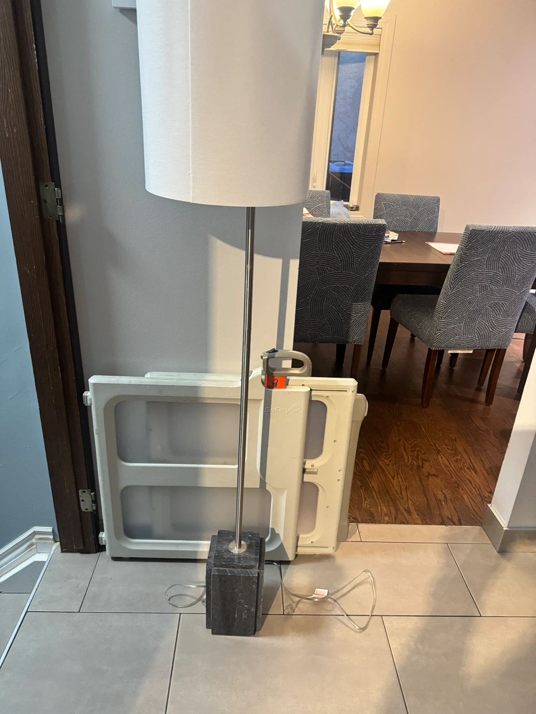 Standing Lamp with Grey Base