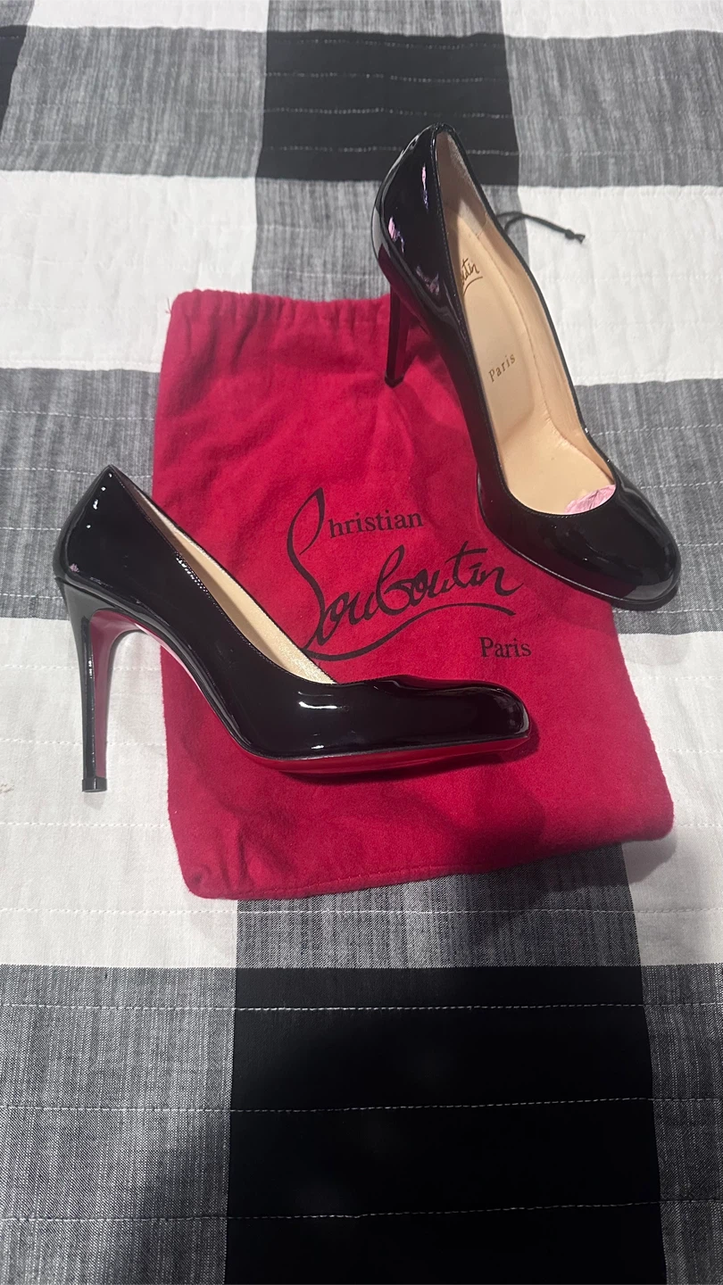 Christian Louboutin Black Patent Leather Heels - Size 36.5 - photo 2