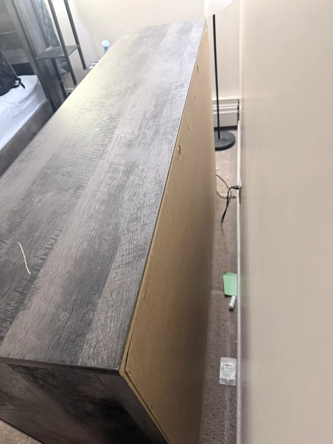 Grey Wood 6-Drawer Dresser - photo 5