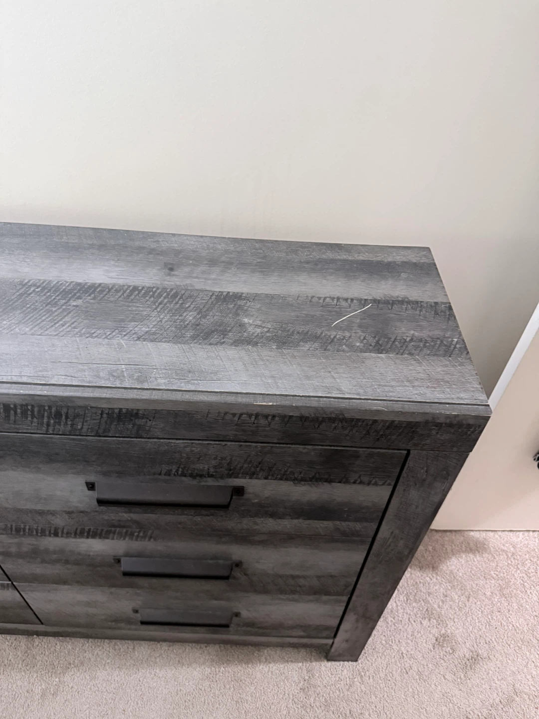 Grey Wood 6-Drawer Dresser - photo 4