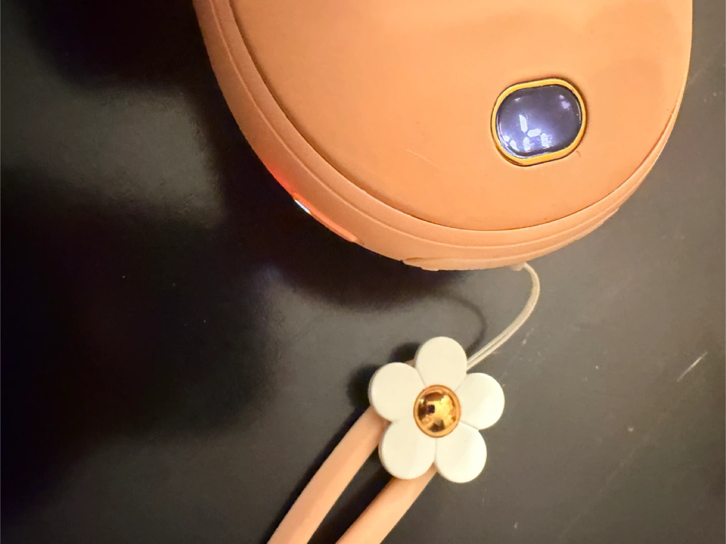 Peach Hand Warmer with Flower Charm - photo 3