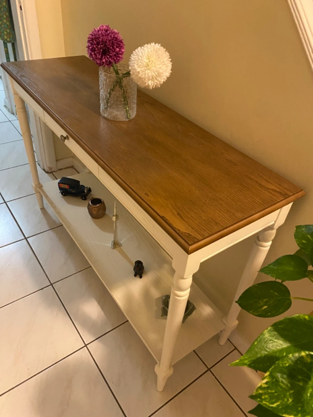 Console Table - White and Wood