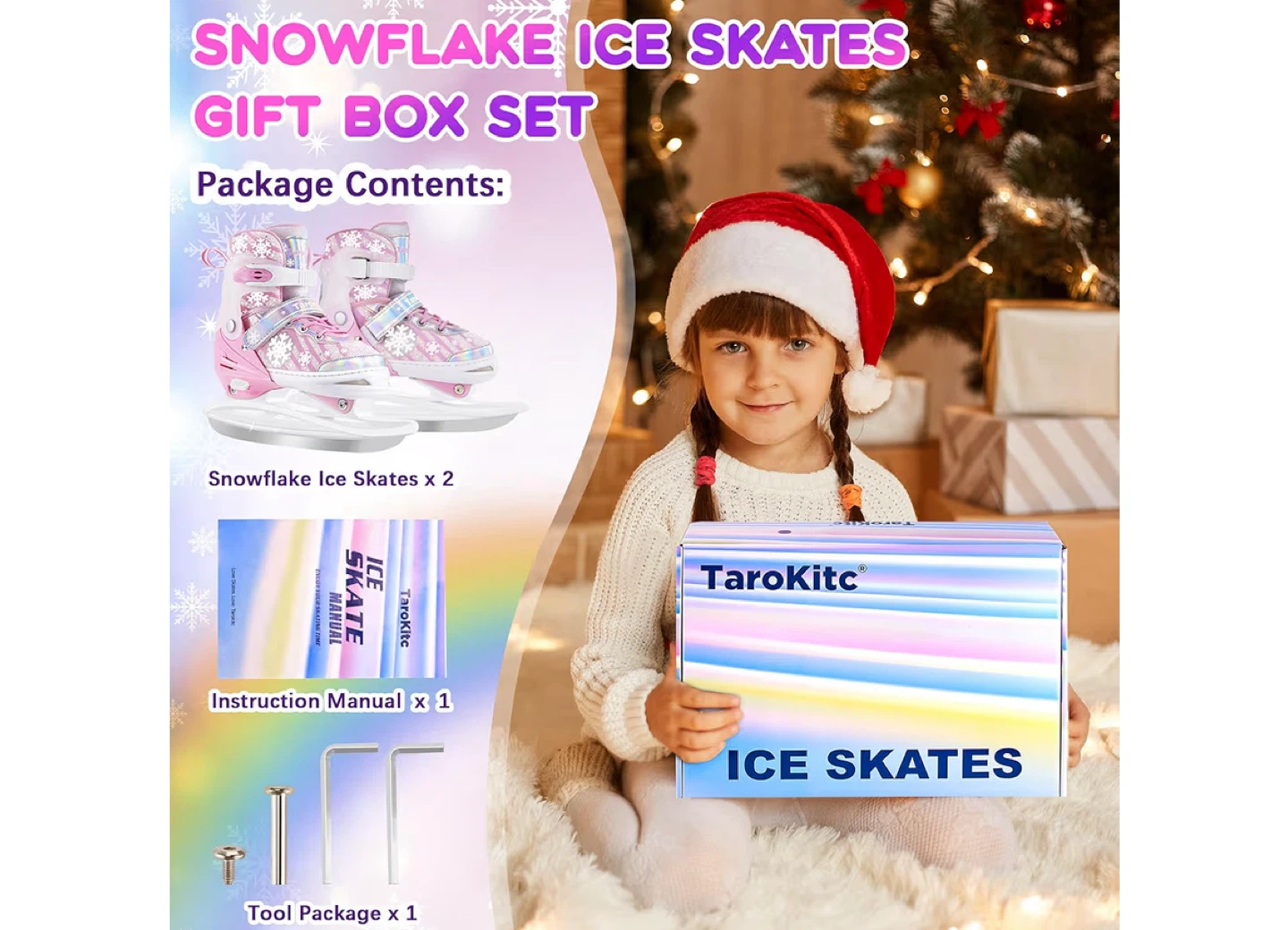 TaroKitc Ice Skates - Pink, Size 1-4(39-42)US- Brand new - photo 3