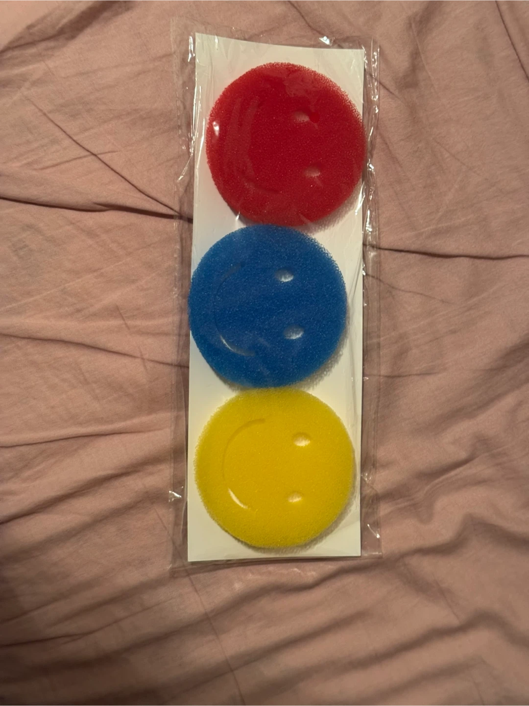 3-Pack Smiley Face Sponges - New 🧡