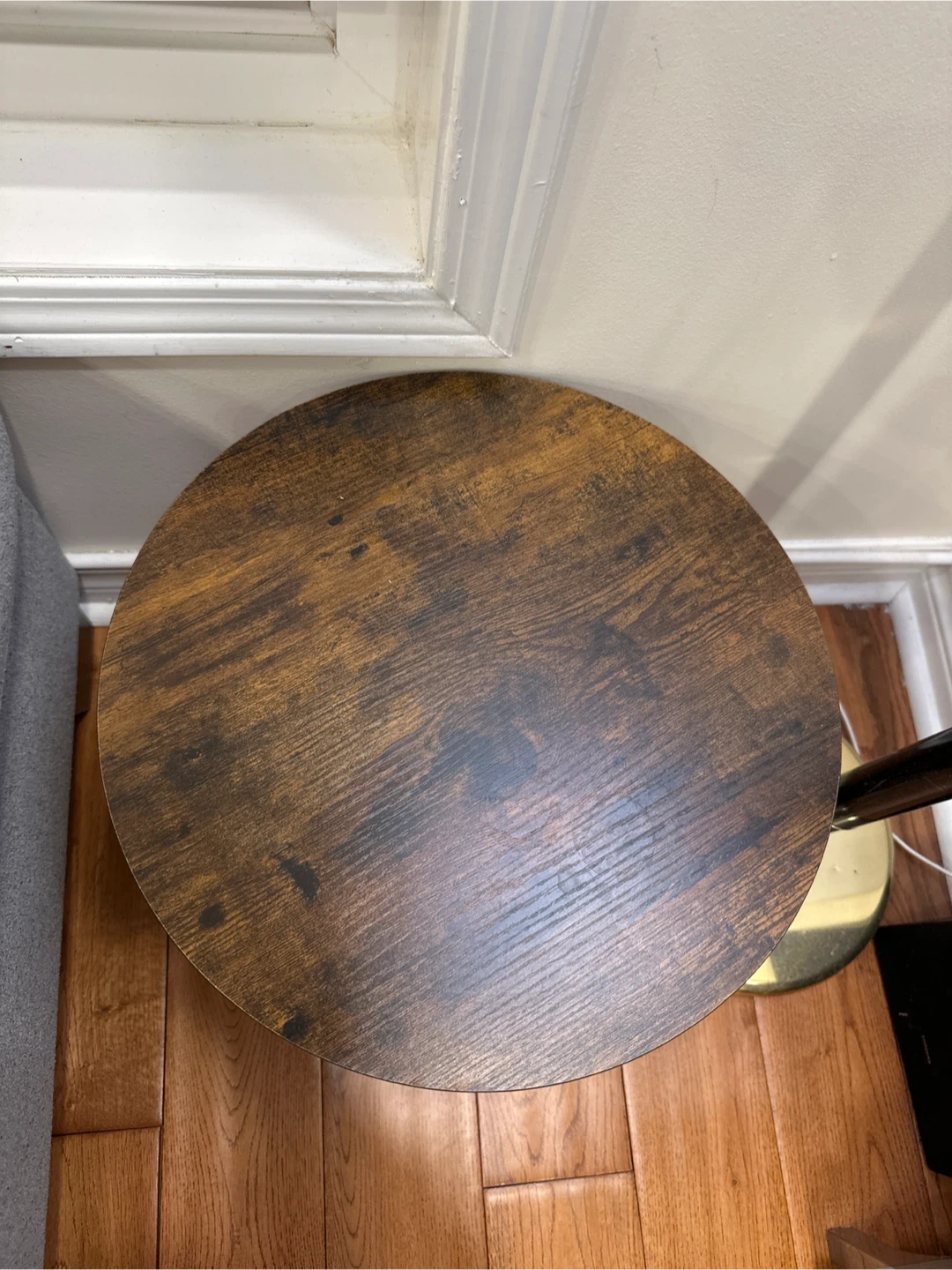 Round Side Table with Metal Base - photo 3