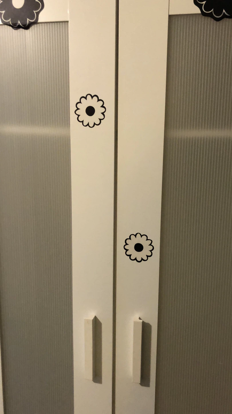 White Wardrobe with Flower Decals - photo 5