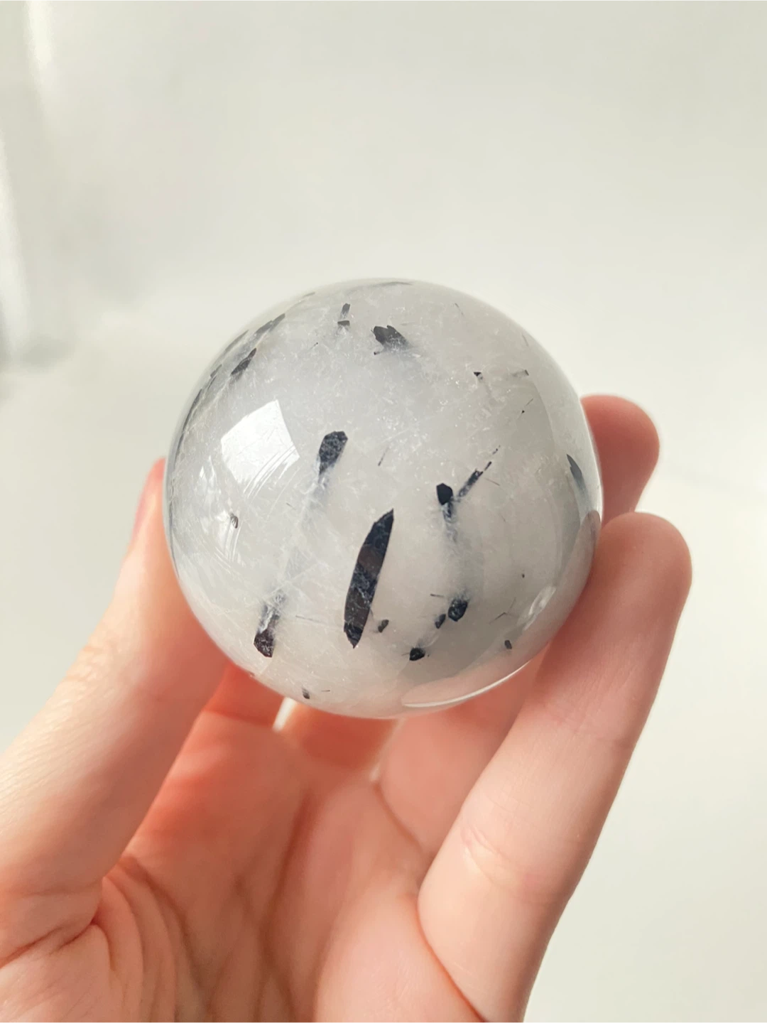 Tourmaline Quartz Sphere - photo 5