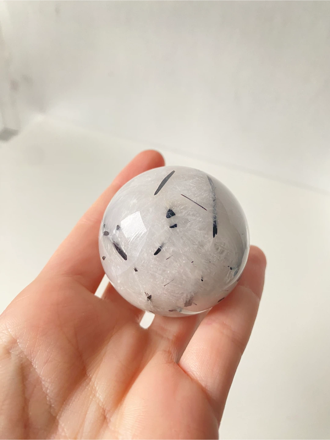 Tourmaline Quartz Sphere - photo 3