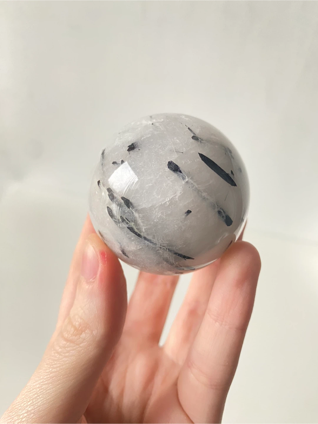Tourmaline Quartz Sphere - photo 2