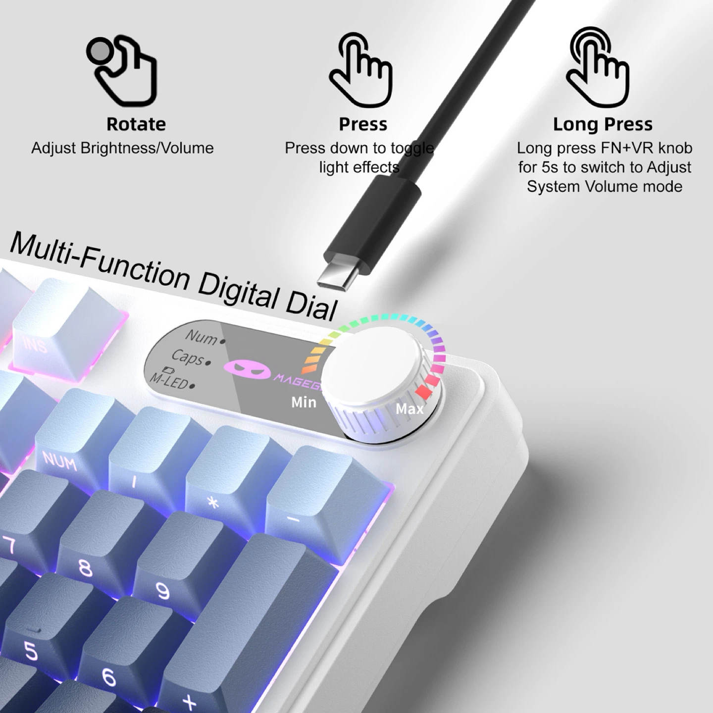 MAGEGEE GK960 Creamy wireless Gaming Keyboard - photo 2