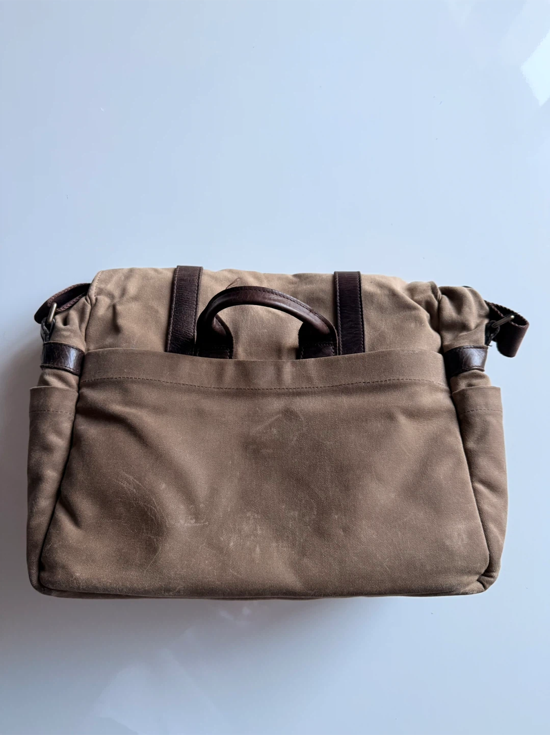 ONA Brown Leather & Canvas Camera Bag - photo 3