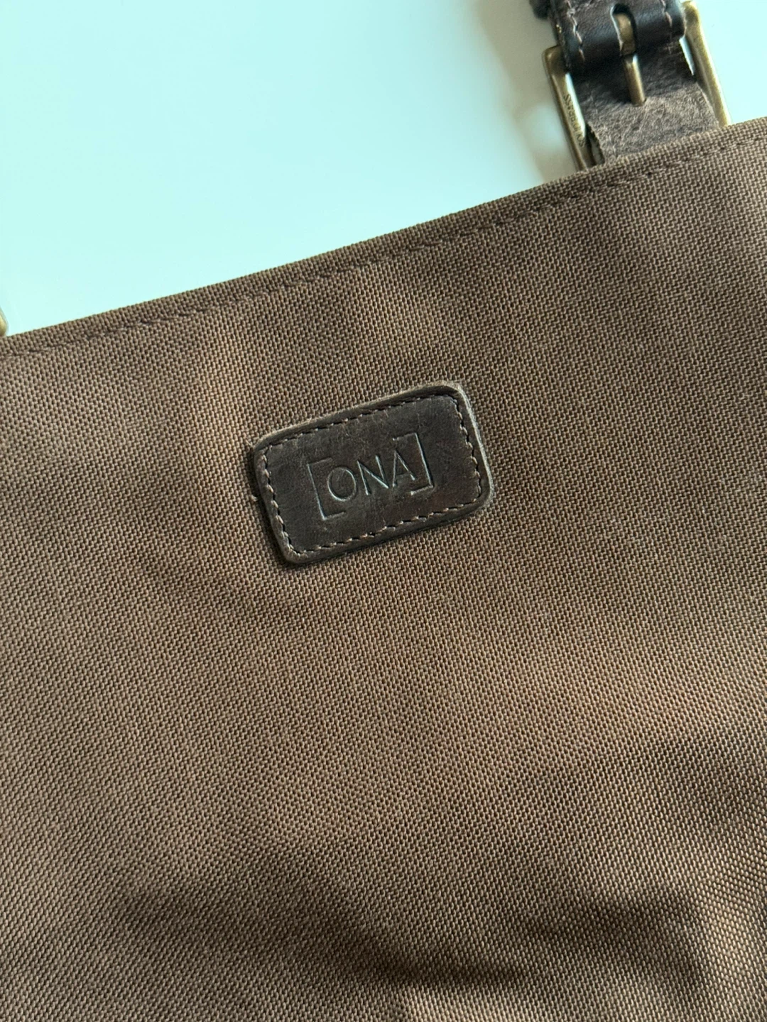 ONA Brown Leather & Canvas Camera Bag - photo 4