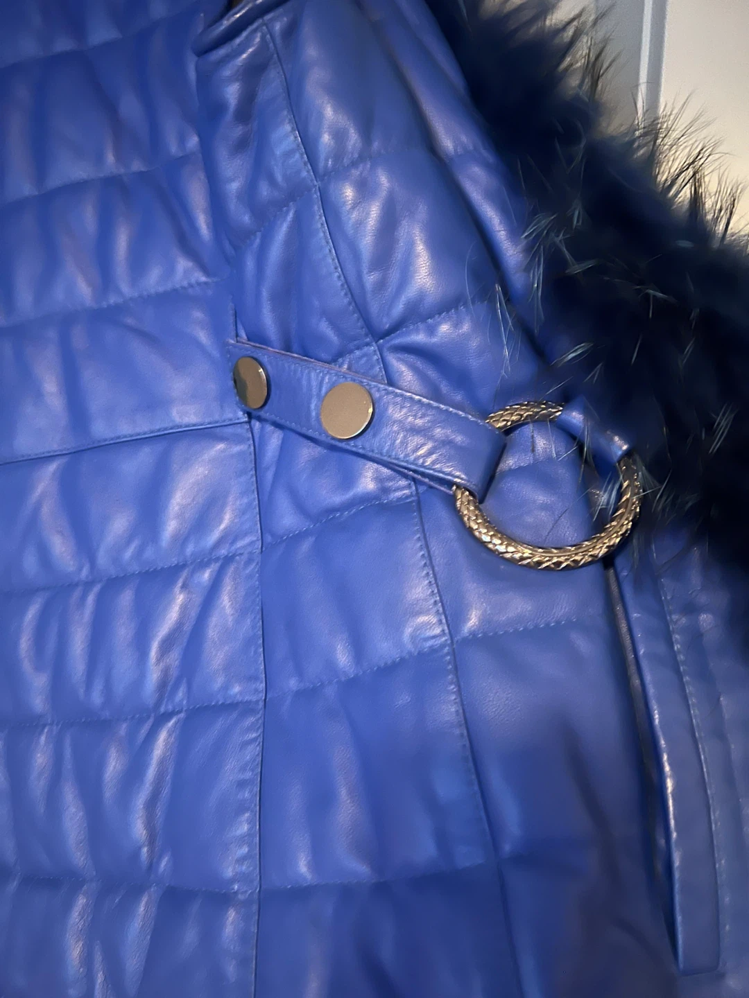 Genuine leather Vest with real Fur Trim - photo 3