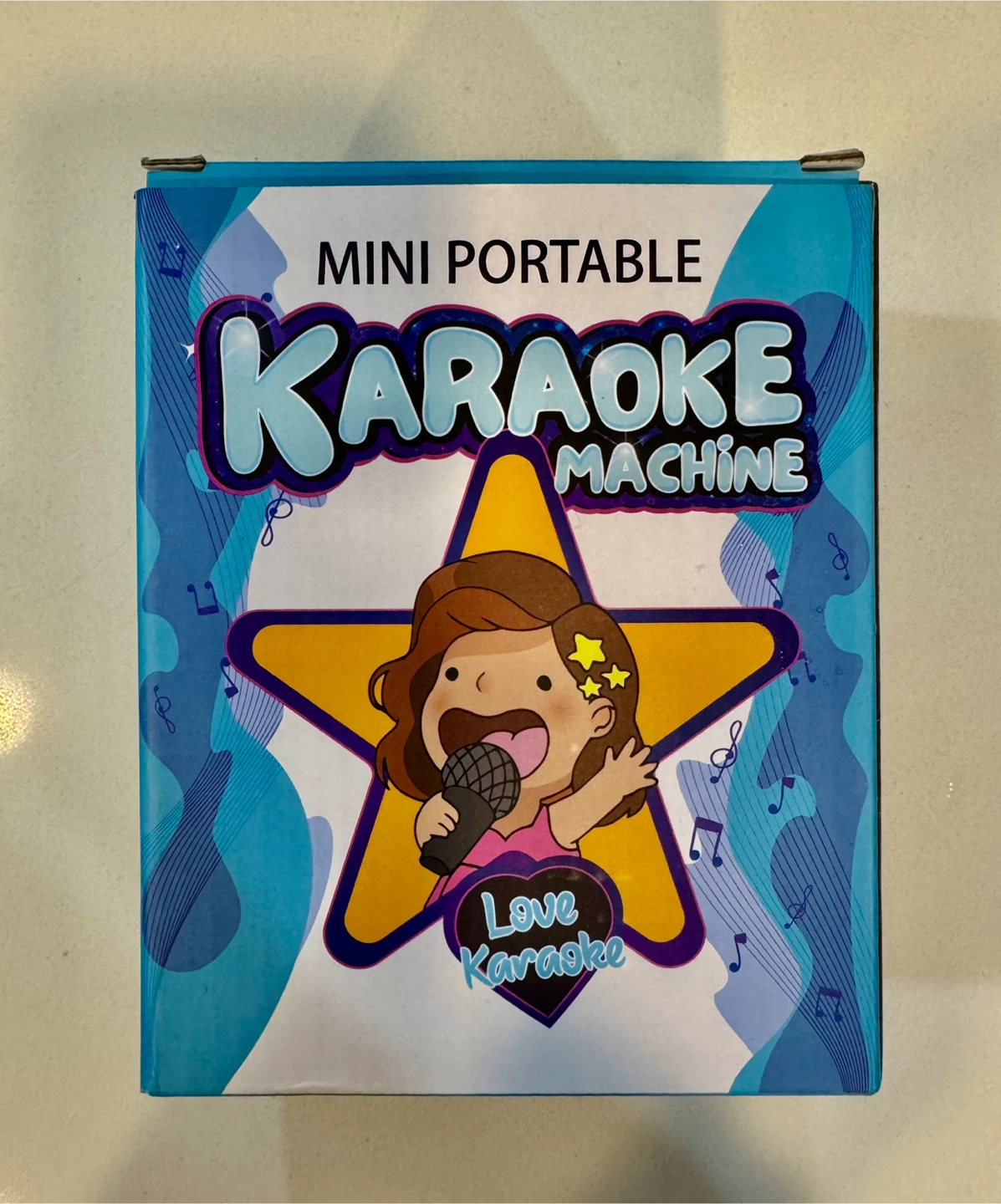 Mini Portable Karaoke Machine_Beige and Gold_NWT