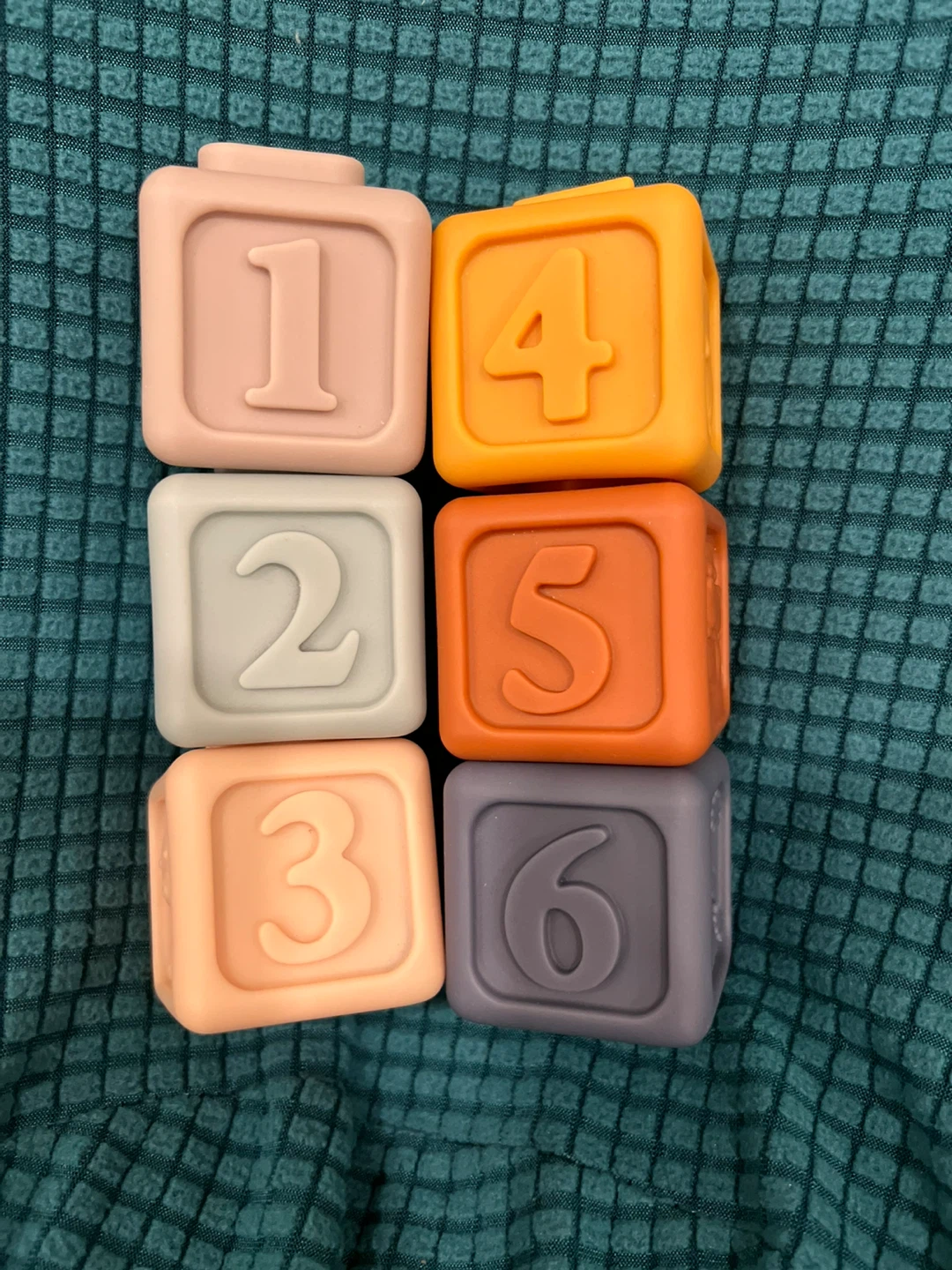 Silicone Baby Blocks - Numbers 1-6