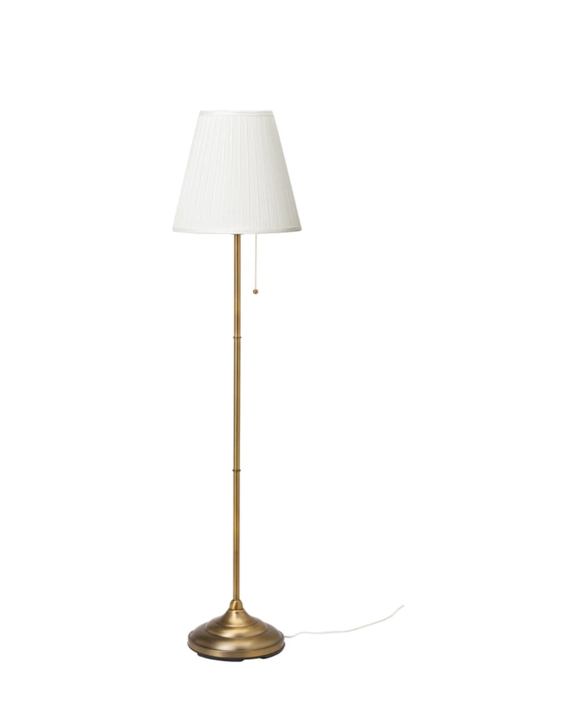 IKEA ARSTID Floor Lamp - Brass/White