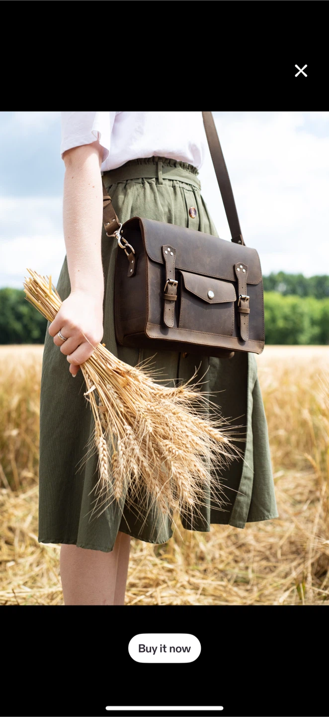 Leather Satchel Bag - photo 5