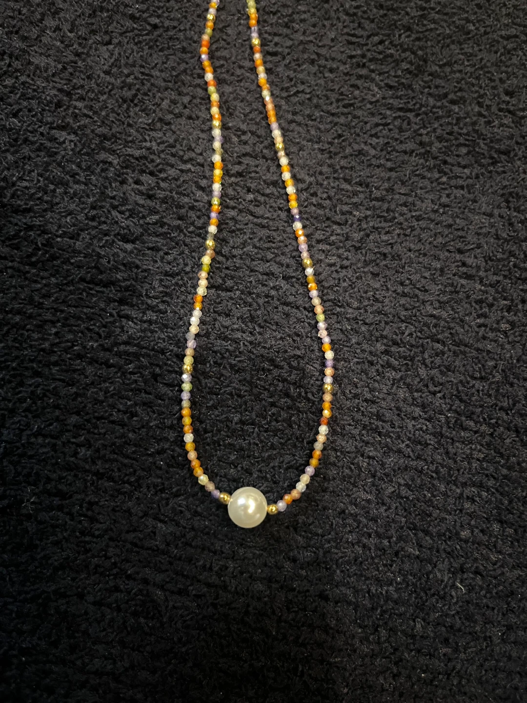 Beaded Necklace with Pearl - photo 2
