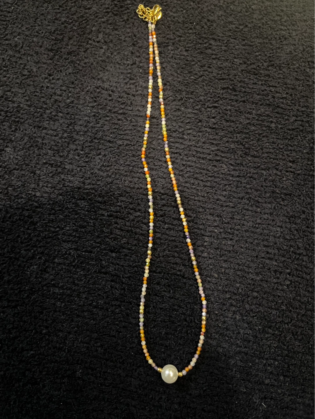 Beaded Necklace with Pearl
