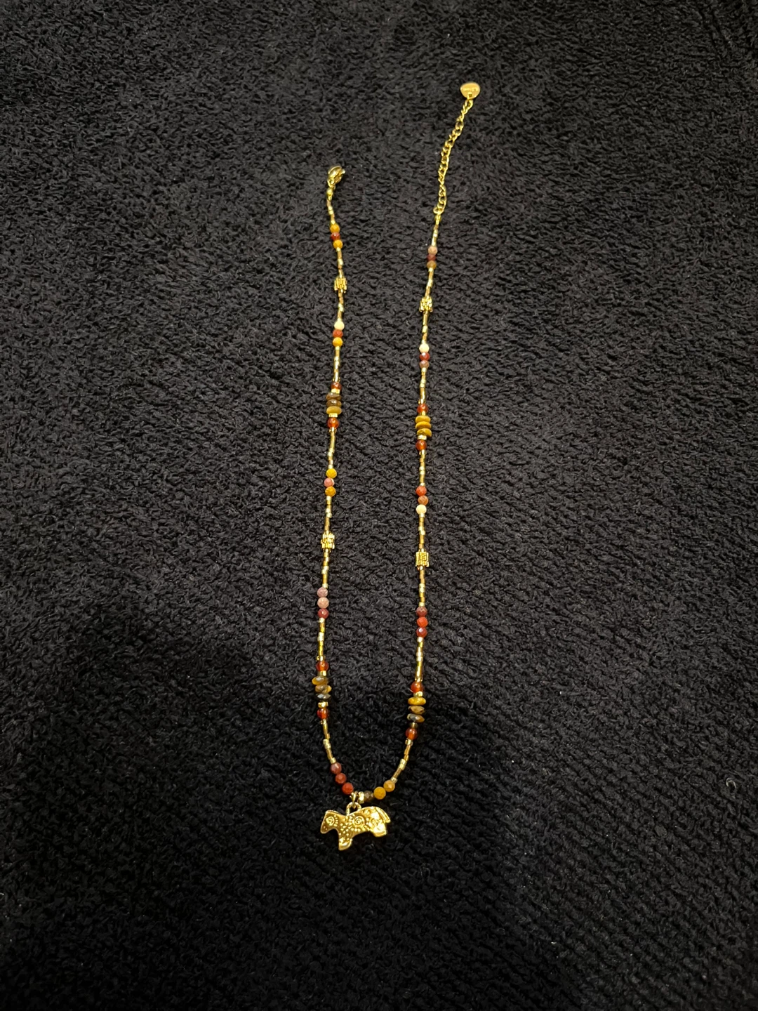 Layered Beaded Necklace with Gold Accents - photo 2