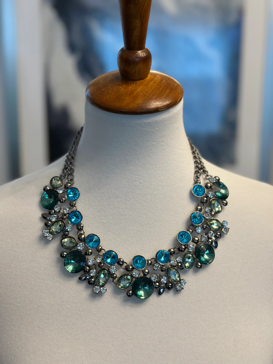 Statement Necklace - Teal & Turquoise ❤️
