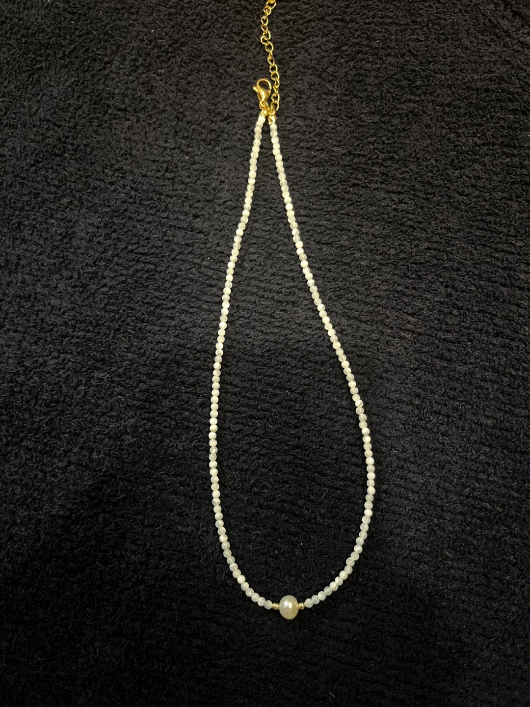 Delicate Shell & Freshwater Pearl Beaded Necklace – Handmade
