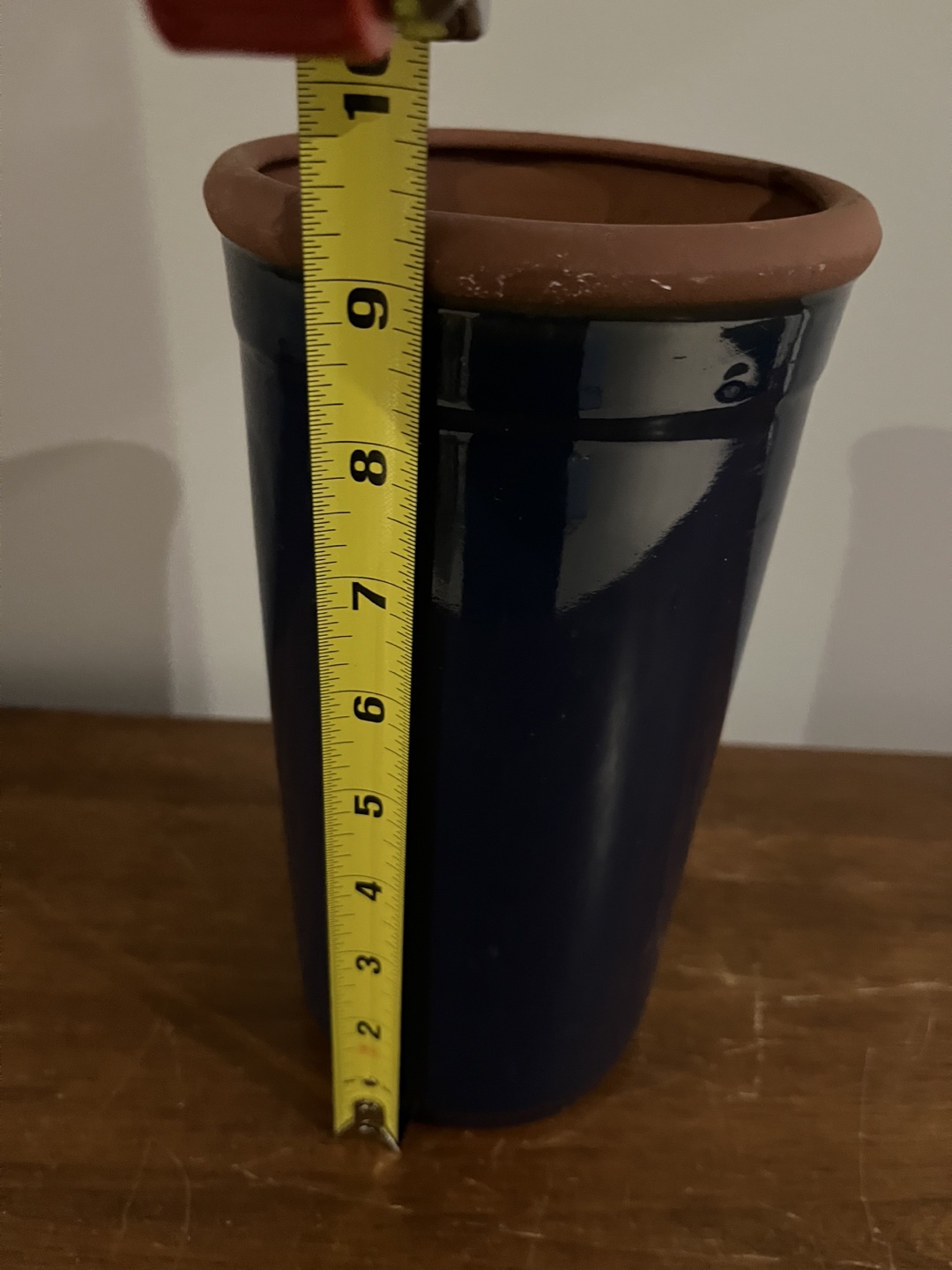 Blue Ceramic Vase - 9 Inches Tall - photo 4