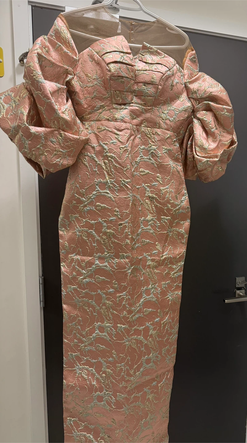 Peach Floral Dress