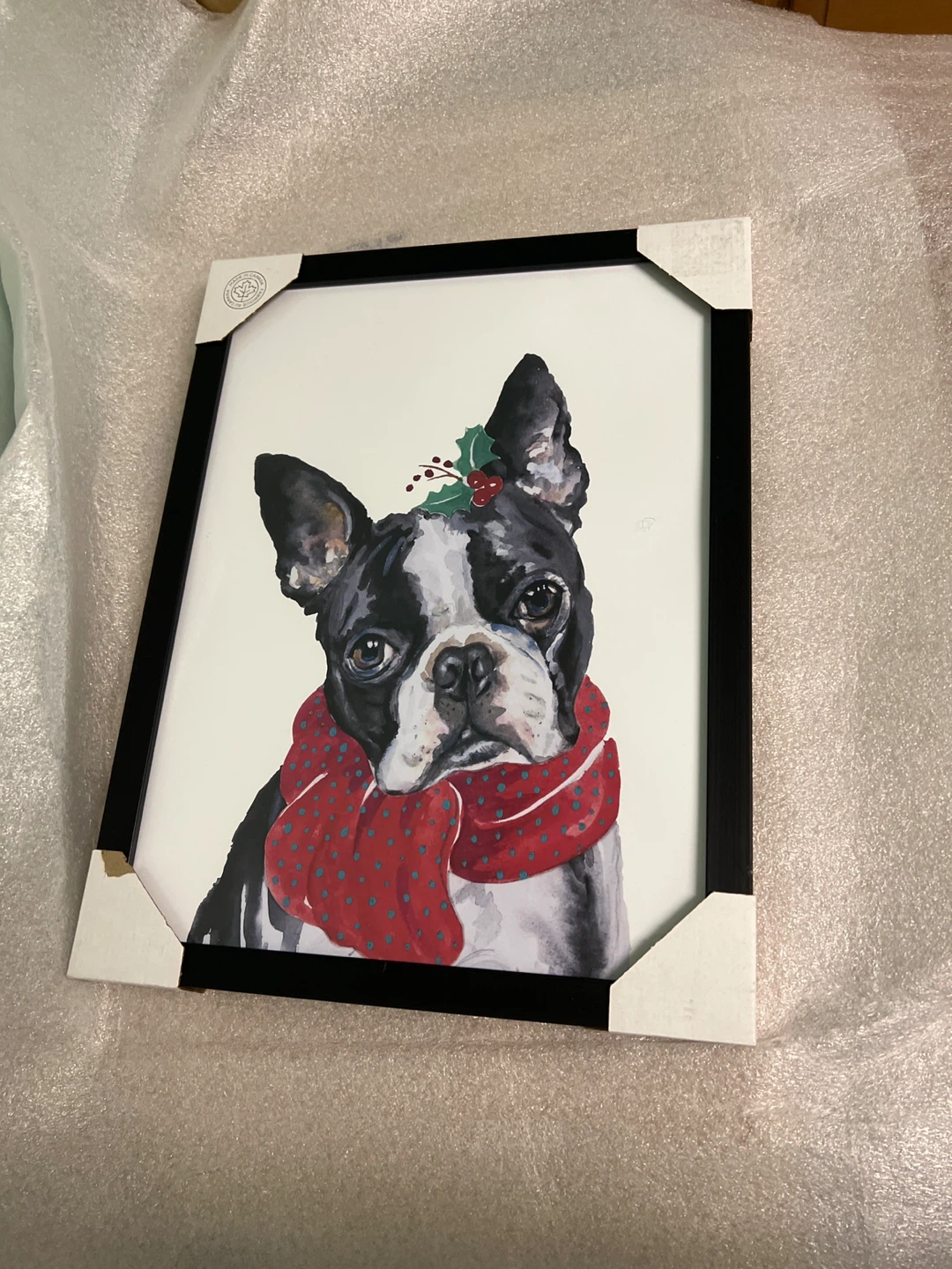 Framed Boston Terrier Print