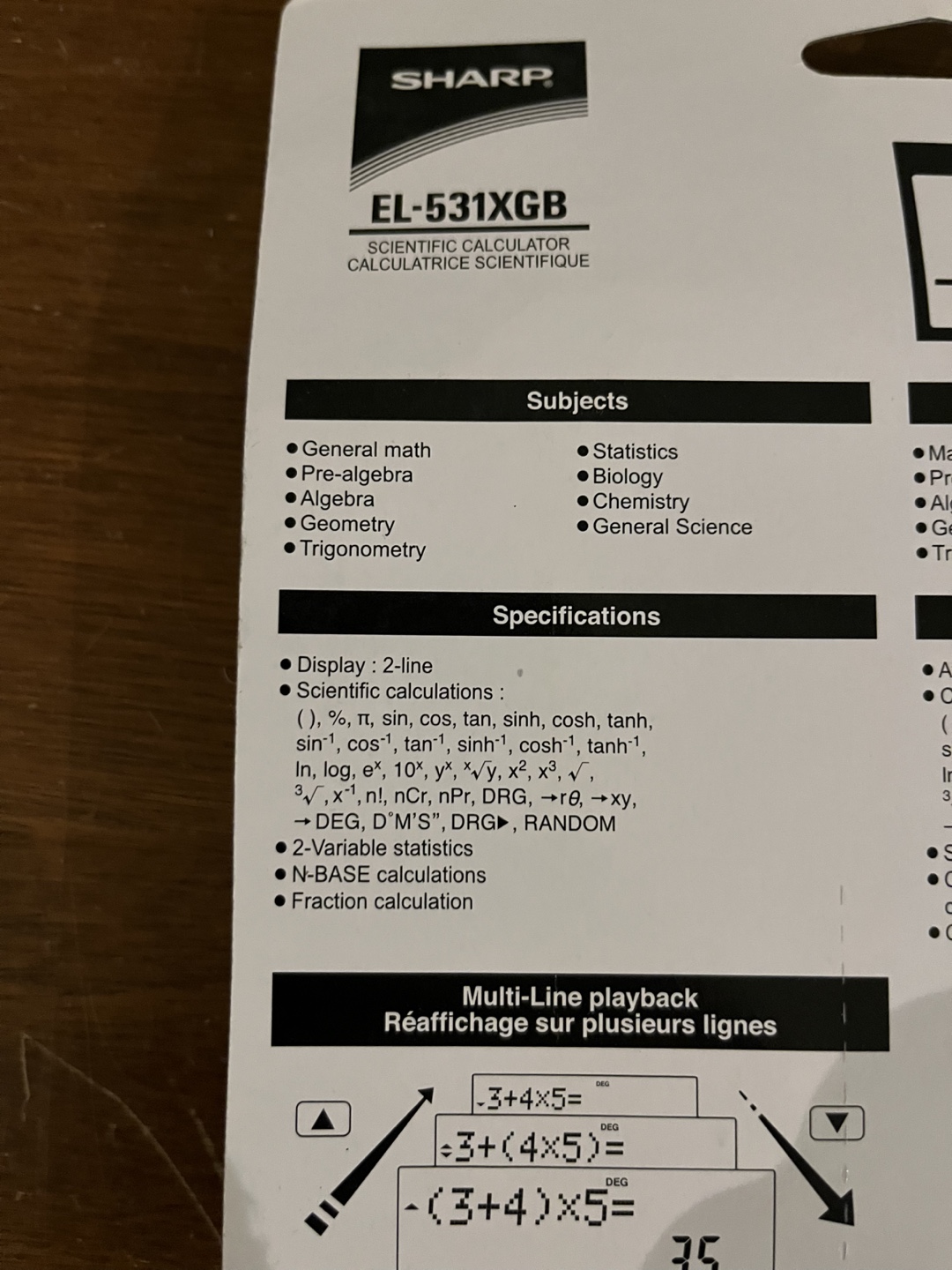 Sharp EL-531XGB Scientific Calculator - New in Package! - photo 2