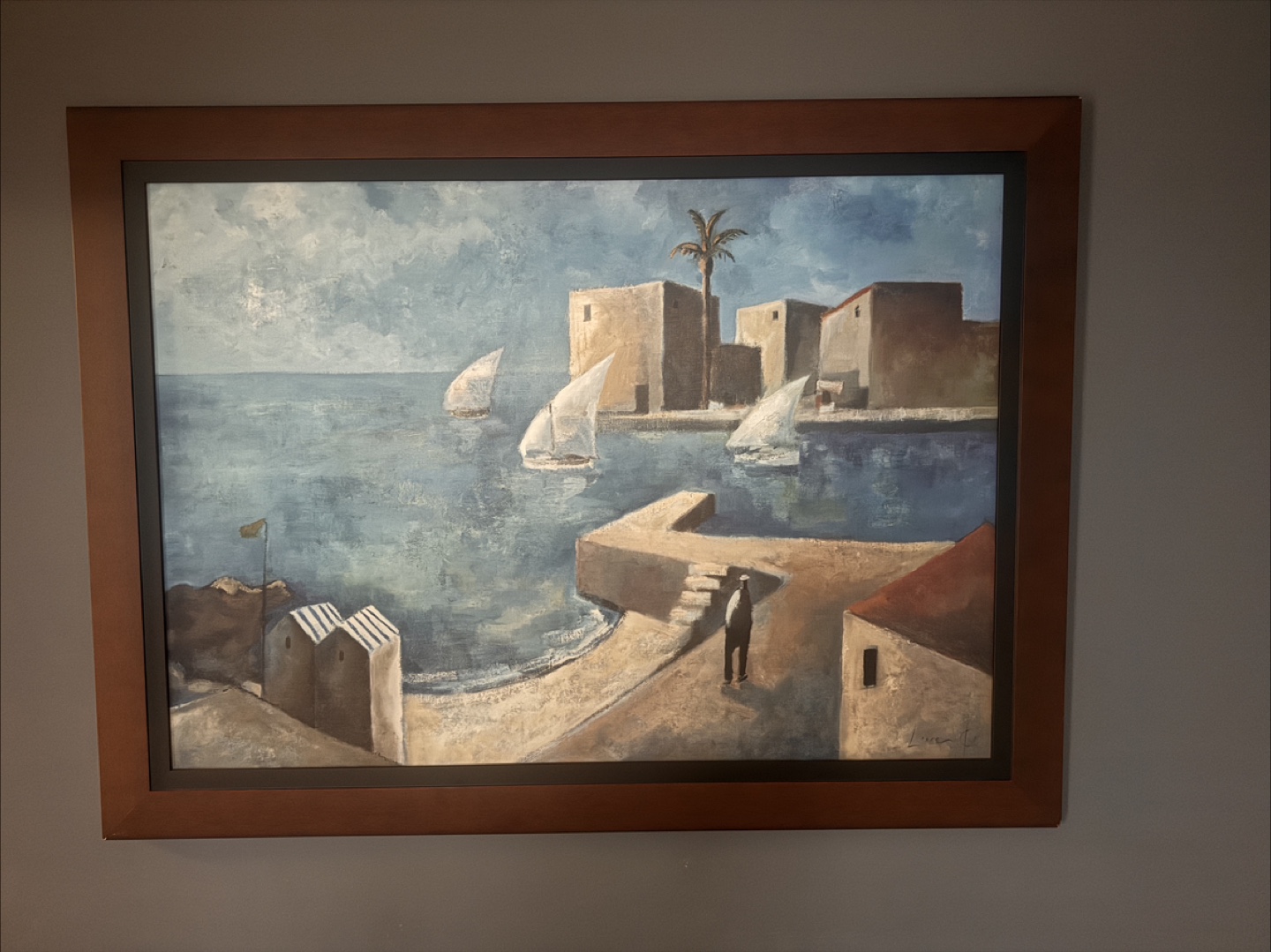 Framed Seascape Painting (due to moving) - photo 2
