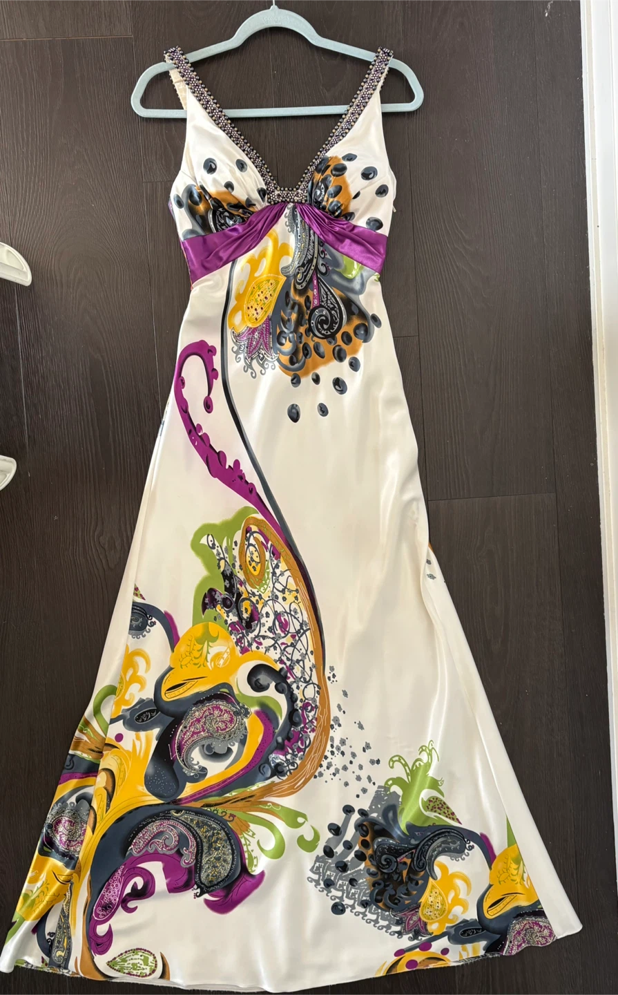 La Femme White Patterned Dress - Size 0 - photo 2