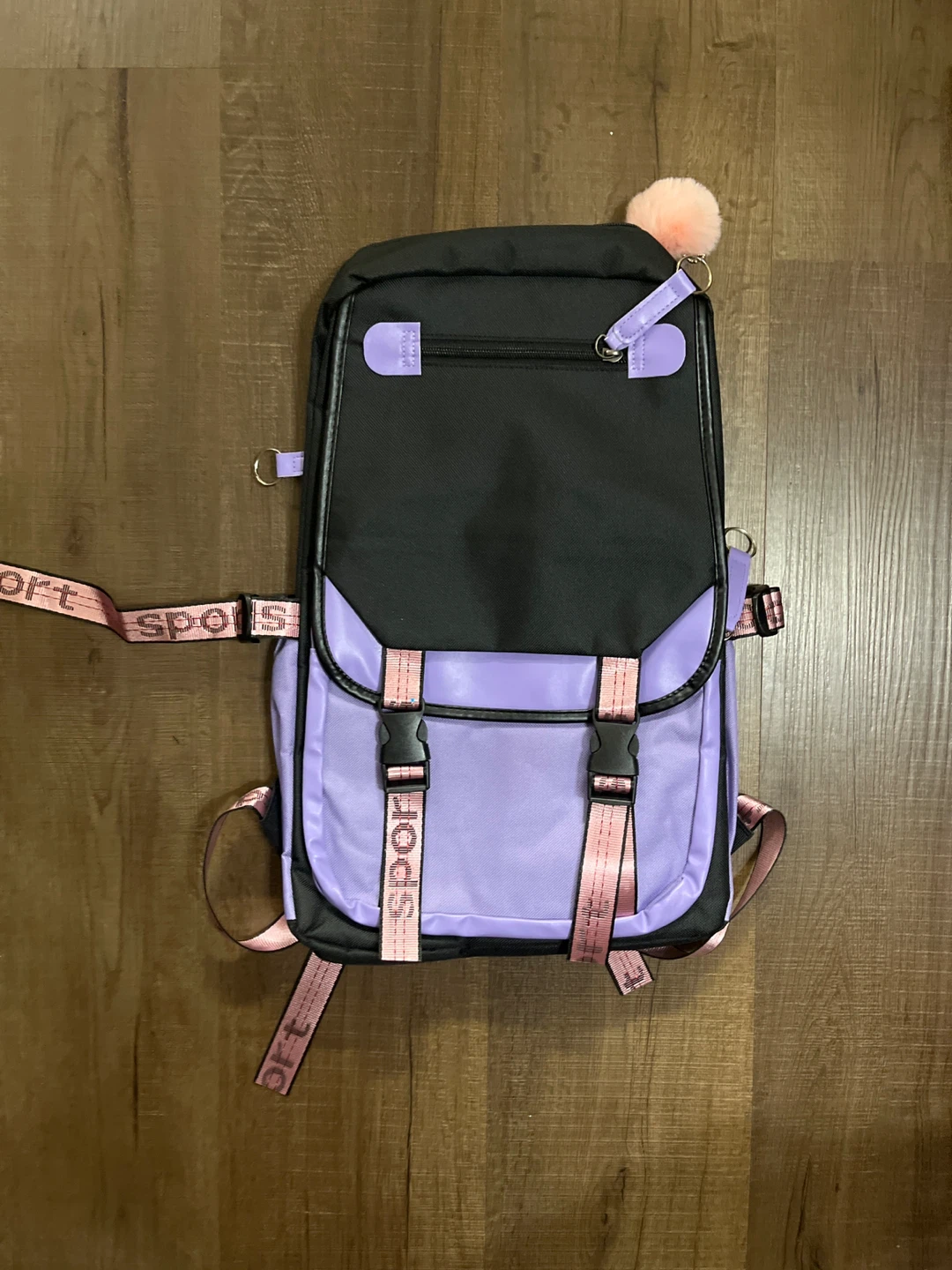 Sport Backpack - Black & Purple