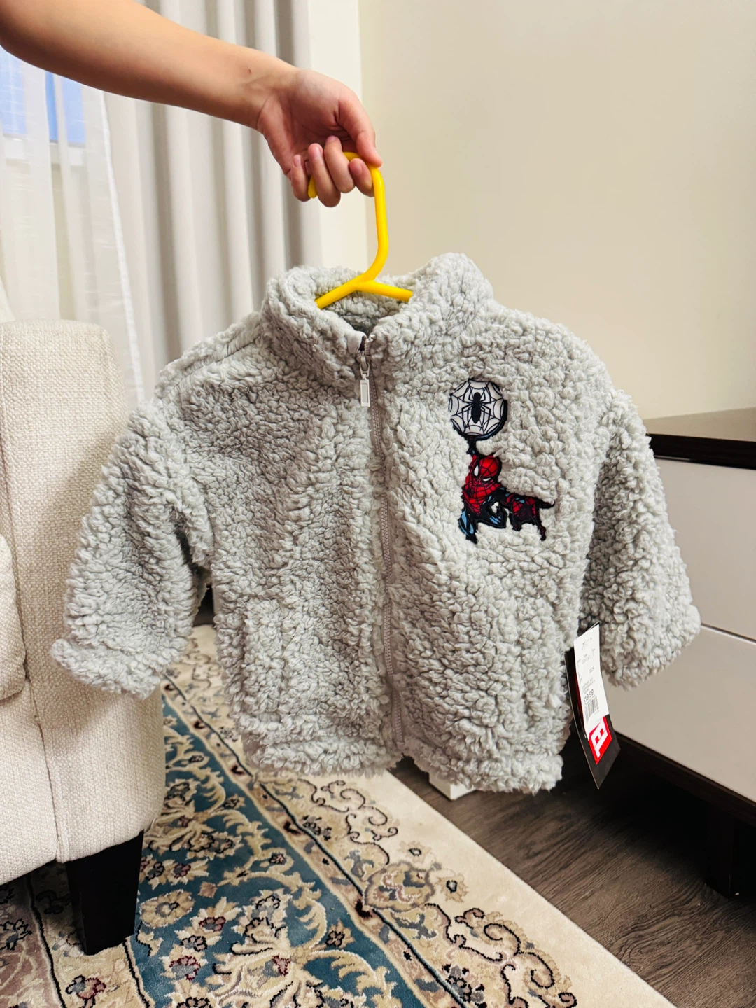 Spiderman Sherpa Jacket - Size 12 Months