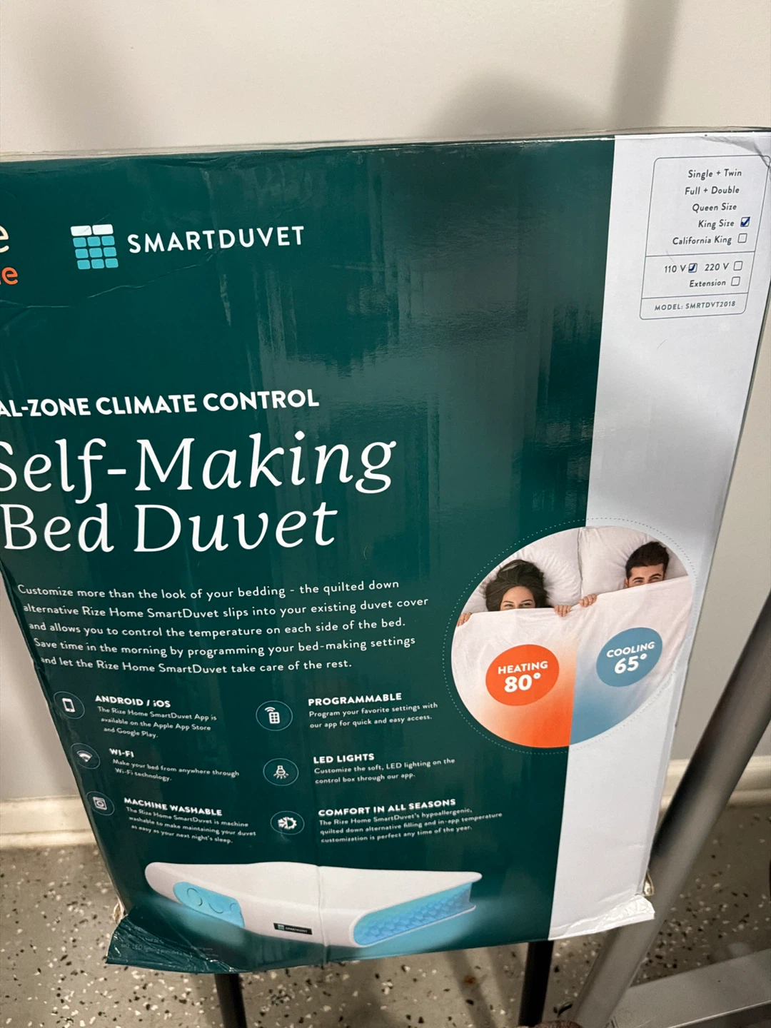Rize Home SmartDuvet - Self-Making Bed Duvet