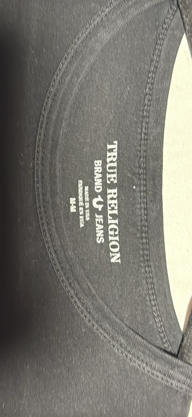 True Religion Black T-Shirt - Size M - photo 2