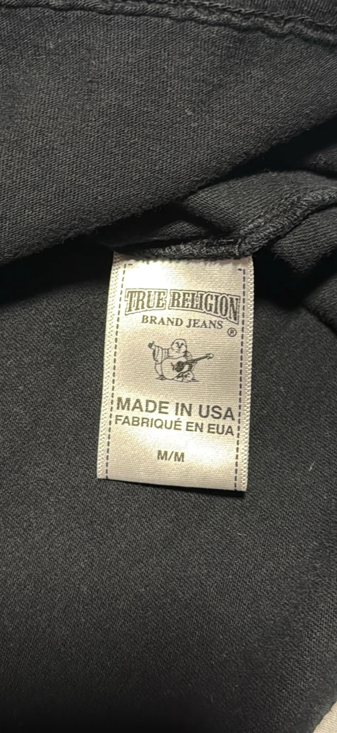 True Religion Black T-Shirt - Size M - photo 3