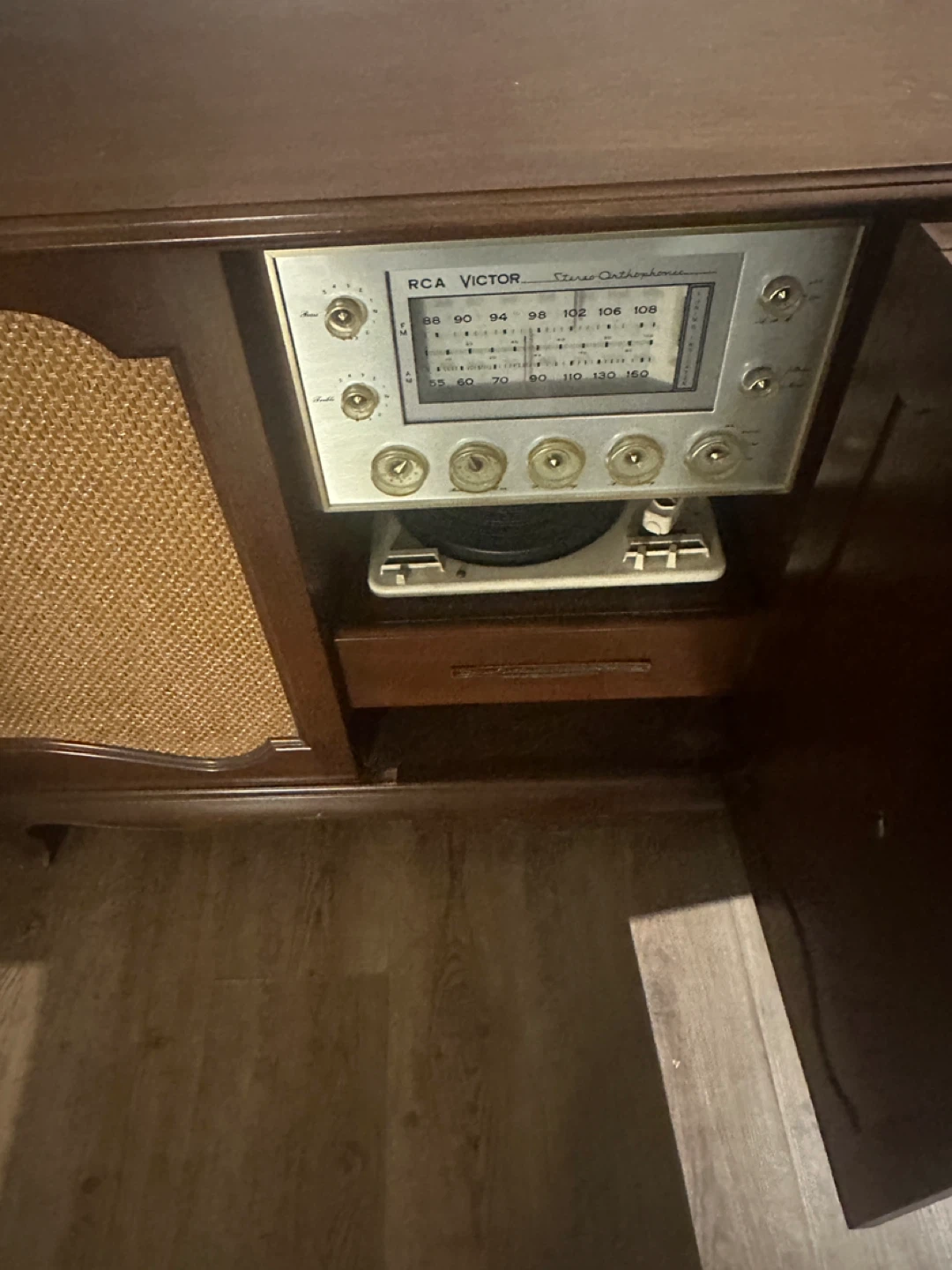 RCA Victor Stereo Orthophonic Record Player Console