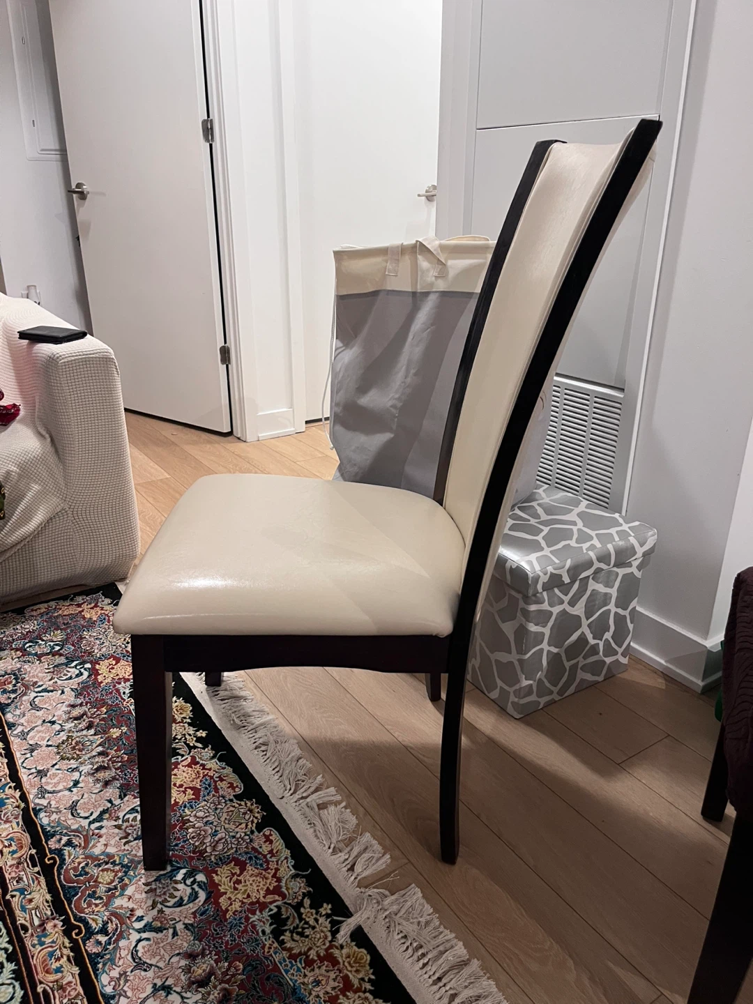 Dining Room Chair - Beige & Dark Brown - photo 3