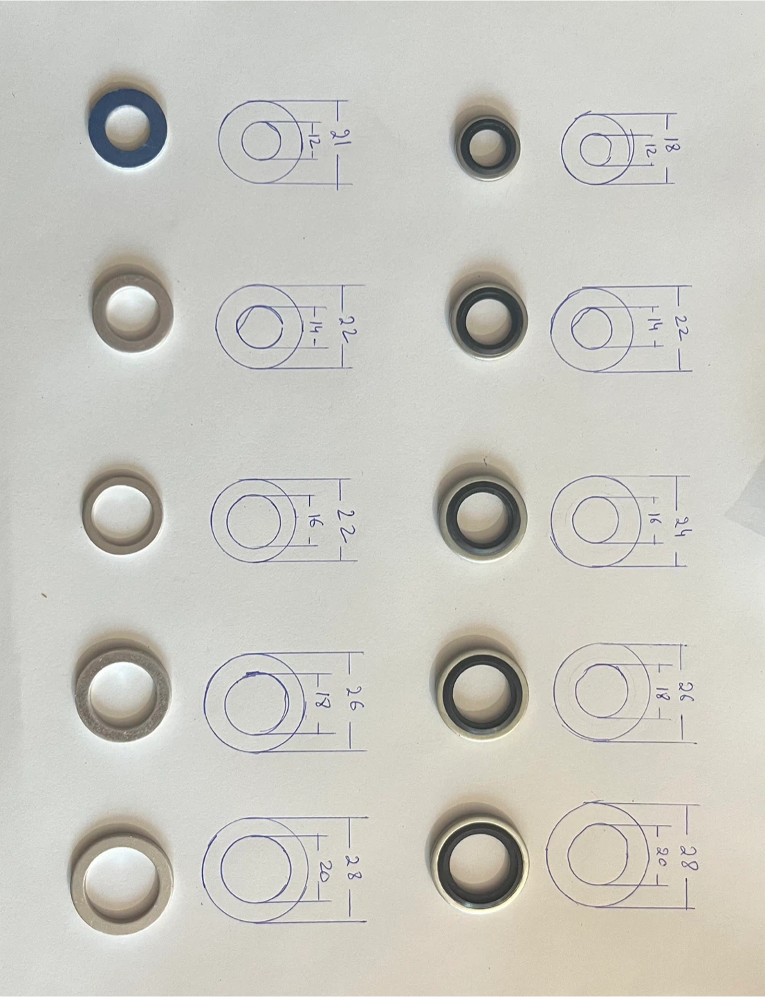 Crush washer and oil drain plug washers
