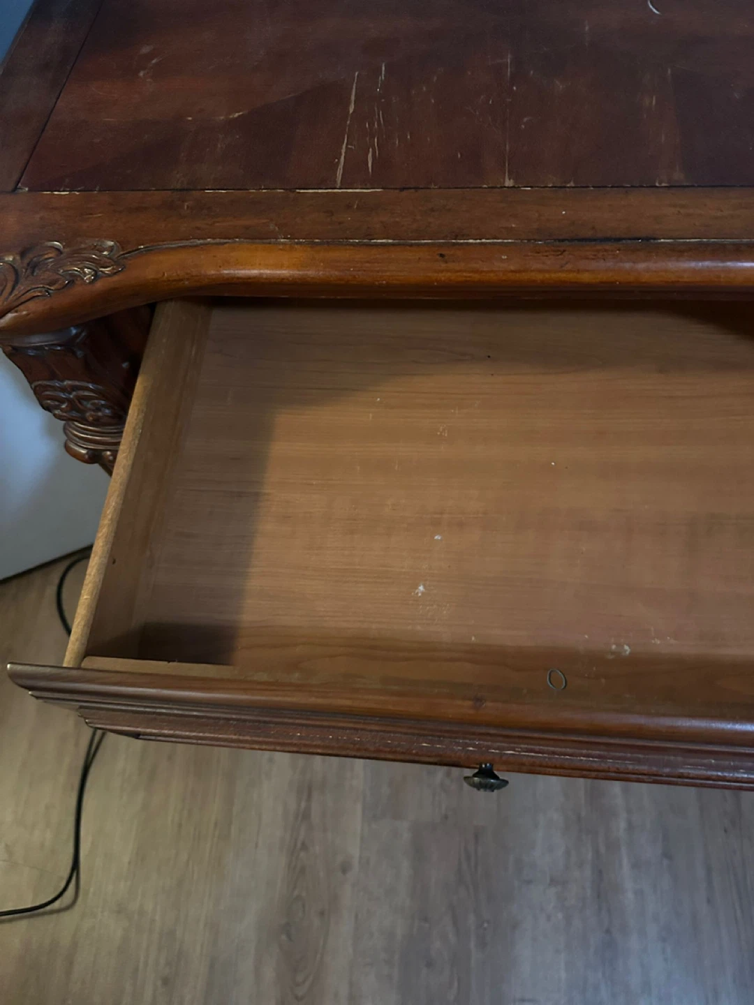 Wood Nightstand with Drawer & Doors - photo 2