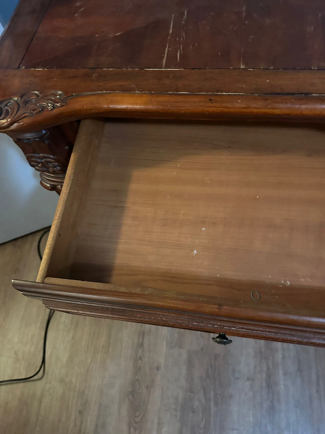 Wood Nightstand with Drawer & Doors - photo 3
