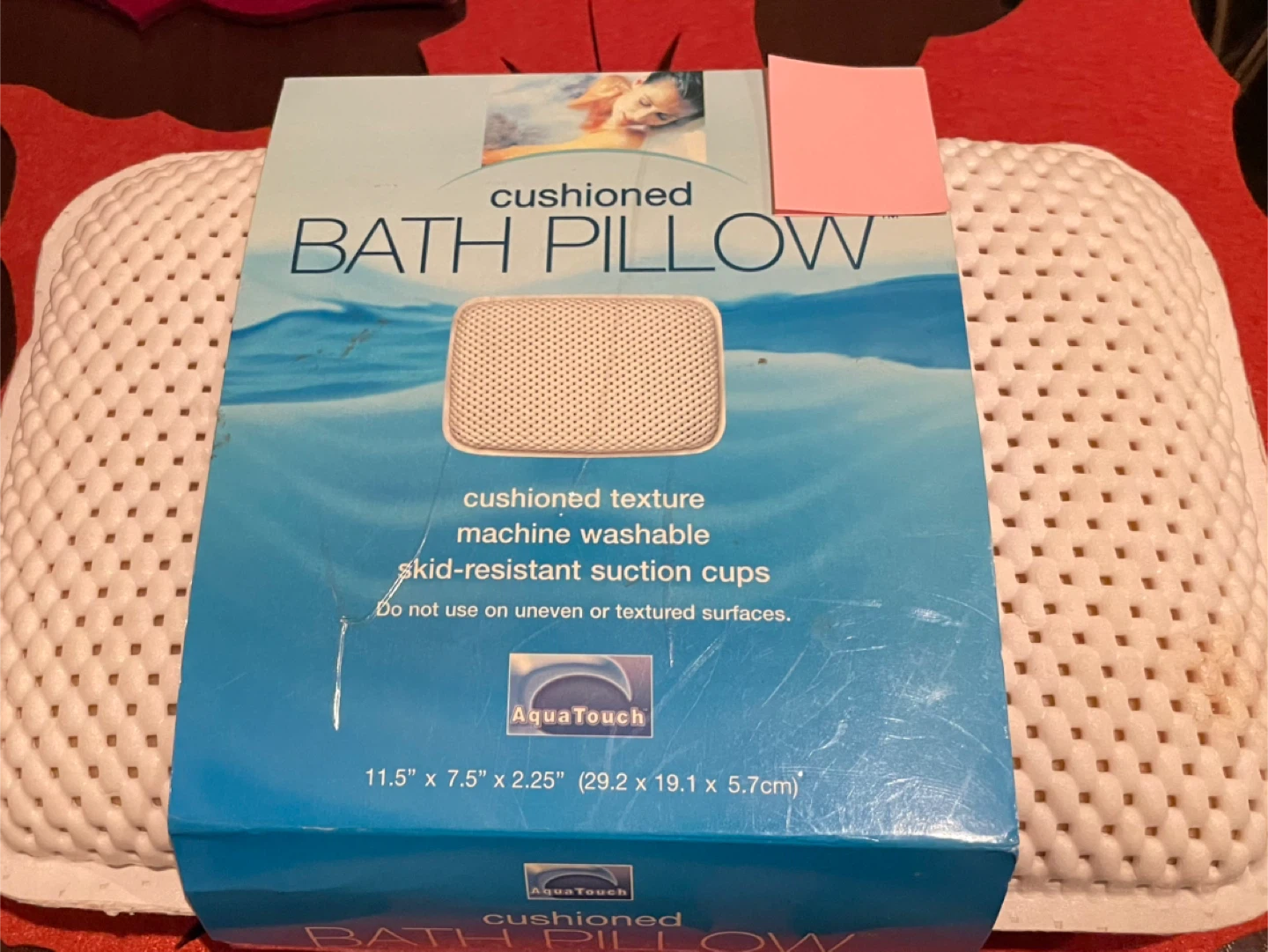 AquaTouch Cushioned Bath Pillow - White