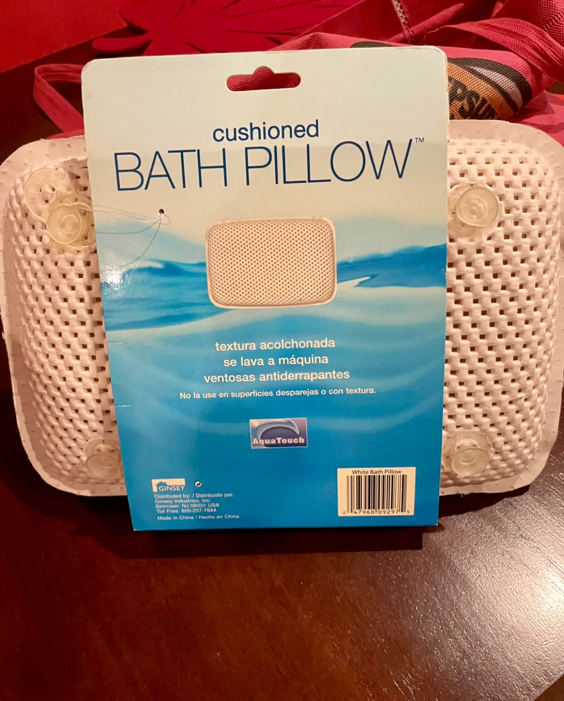 AquaTouch Cushioned Bath Pillow - White - photo 3