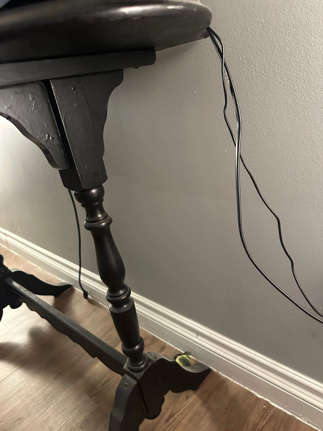 Black Wooden Accent Table - photo 3