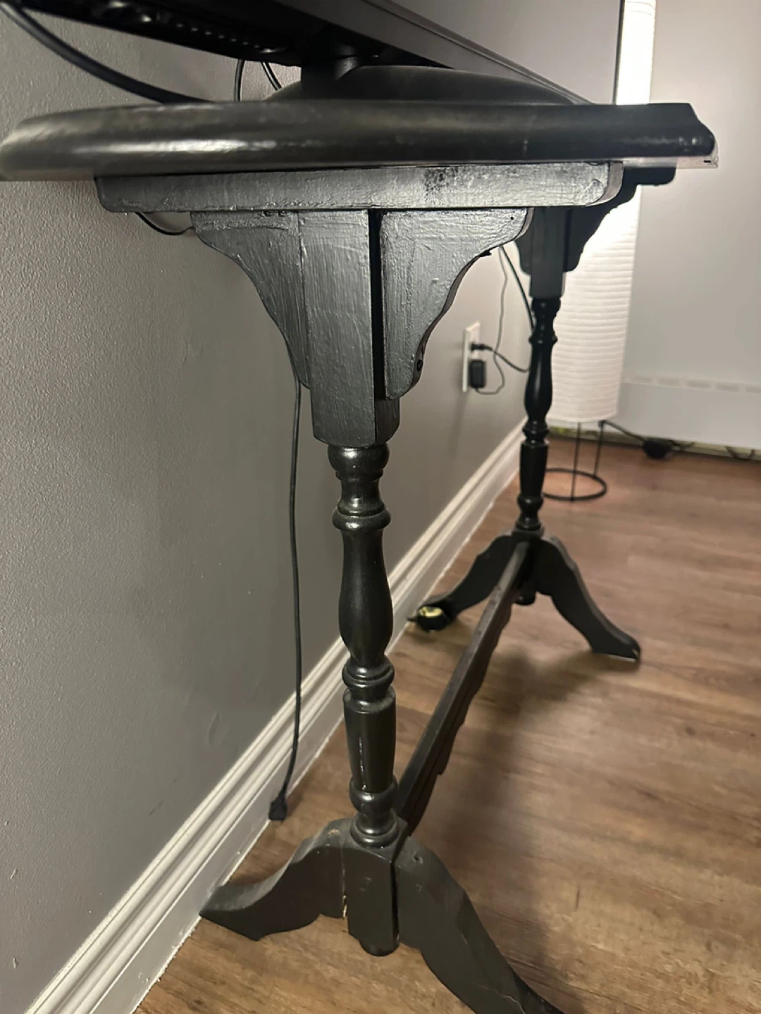 Black Wooden Accent Table - photo 2