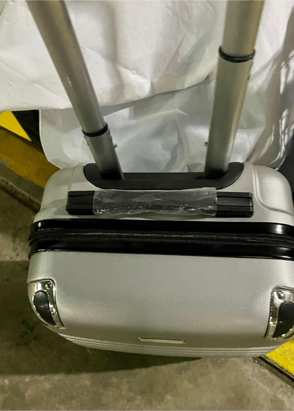 Silver Carry-On Suitcase with Wheels - photo 3