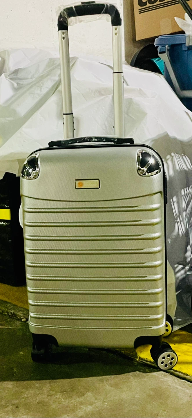 Silver Carry-On Suitcase with Wheels - photo 4