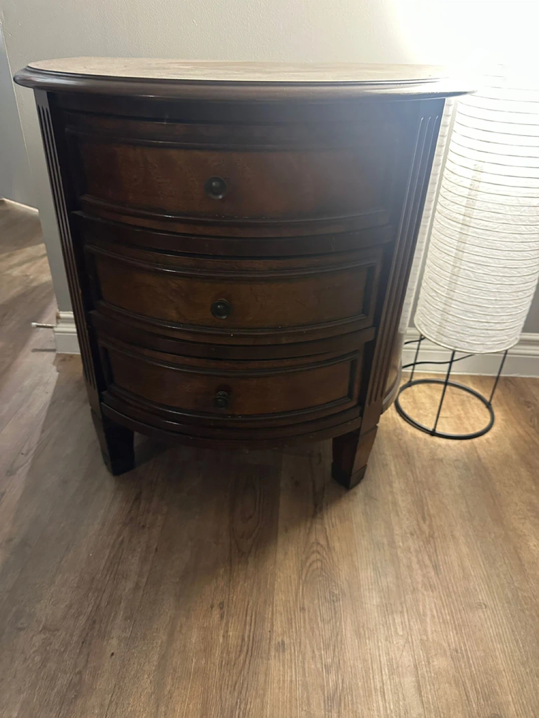 Wood 3-Drawer Bedside Table - photo 5